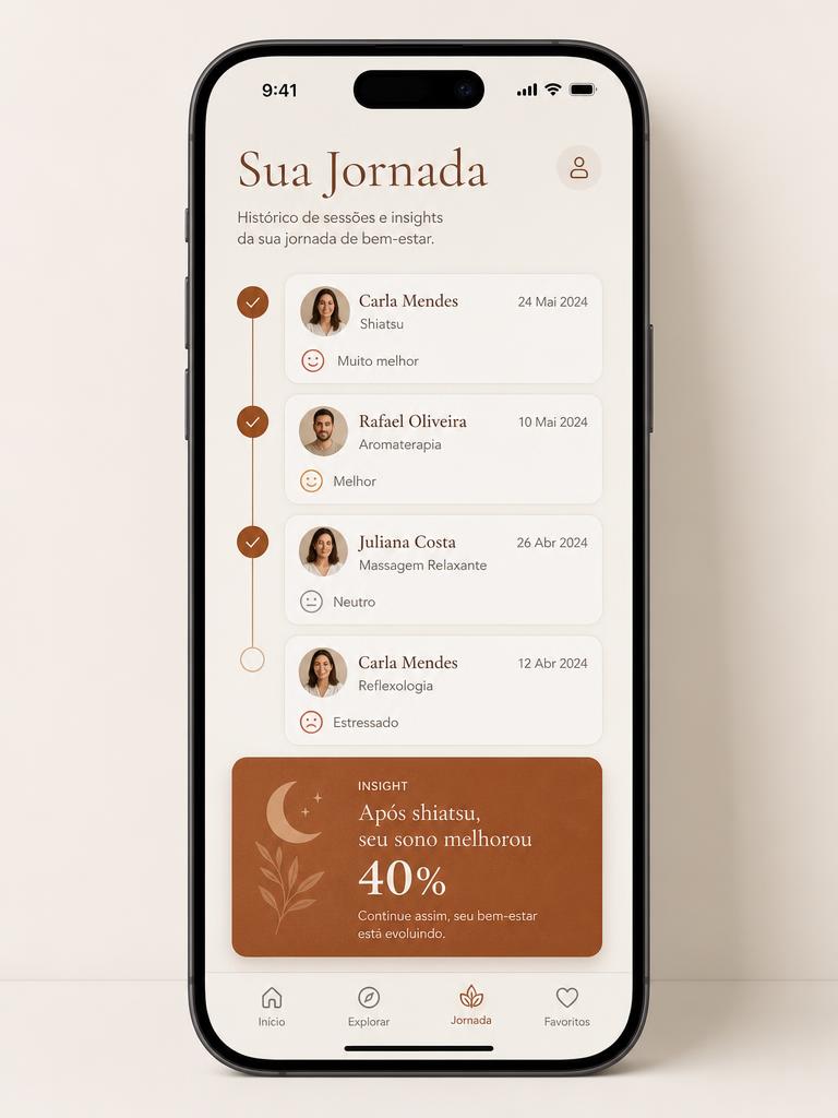 Histórico de sessões e insights personalizados